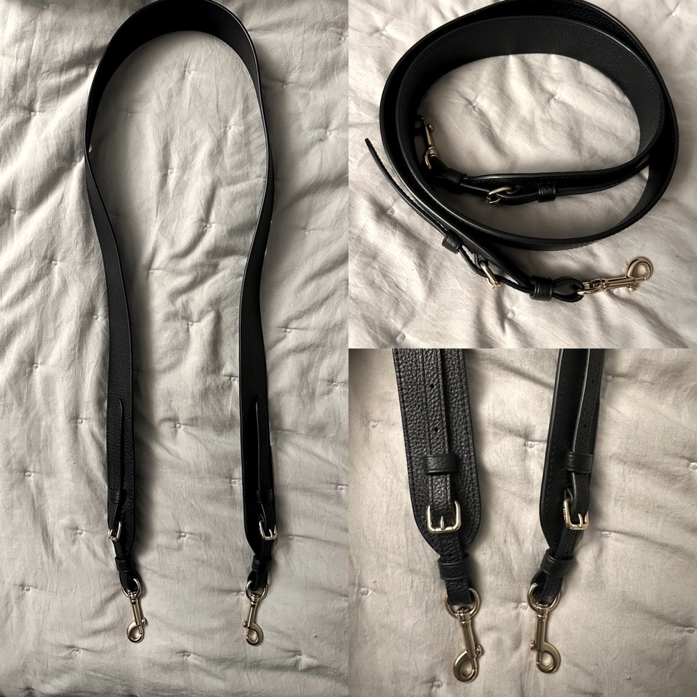 Coach Black Leather Guitar Strap